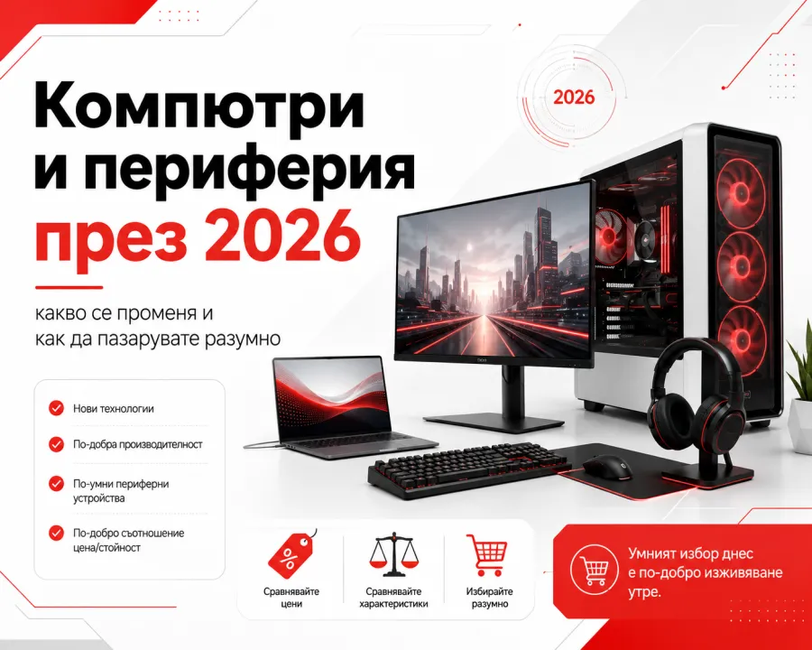 Компютри и периферия през 2026: какво се променя и как да пазарувате разумно